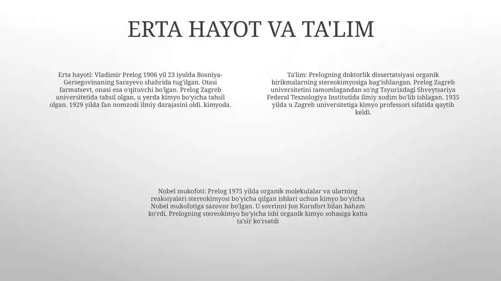 Ученика 9Класса Оролов Диёрбек О Владимире Прелоге Нобле 3