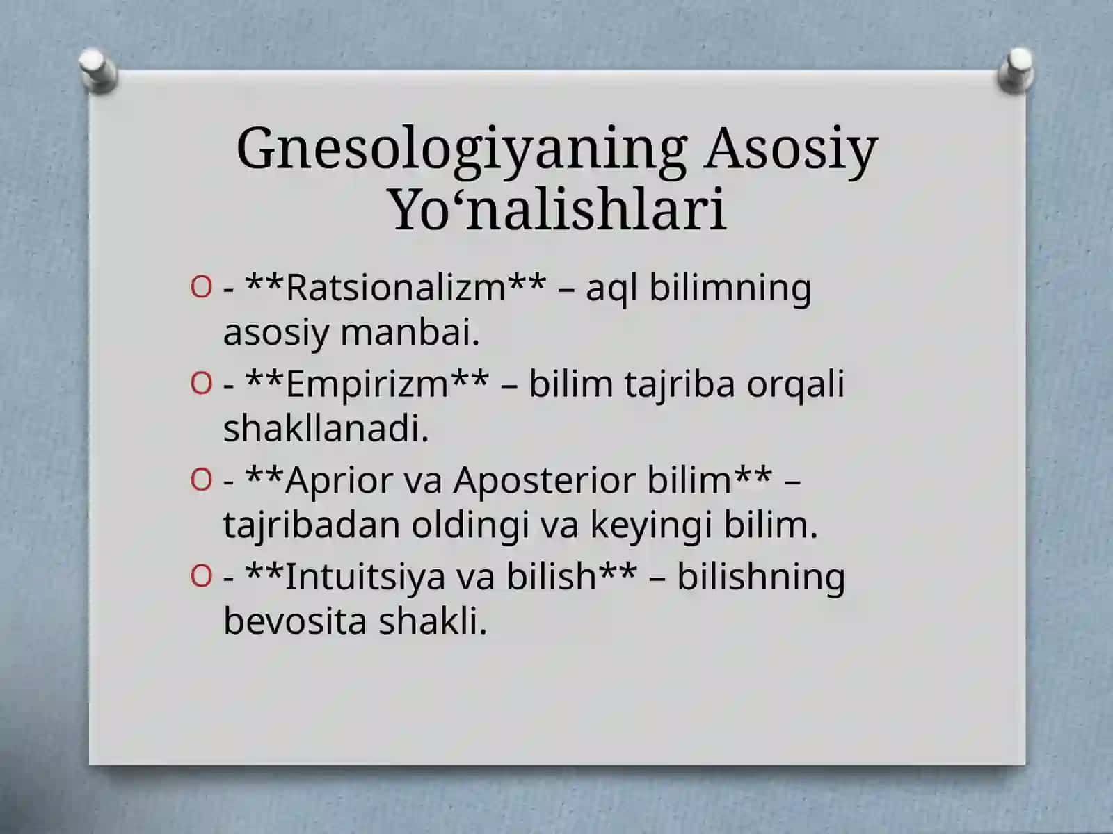 GNESOLOGIYA (BILIM NAZARIYASI) 3