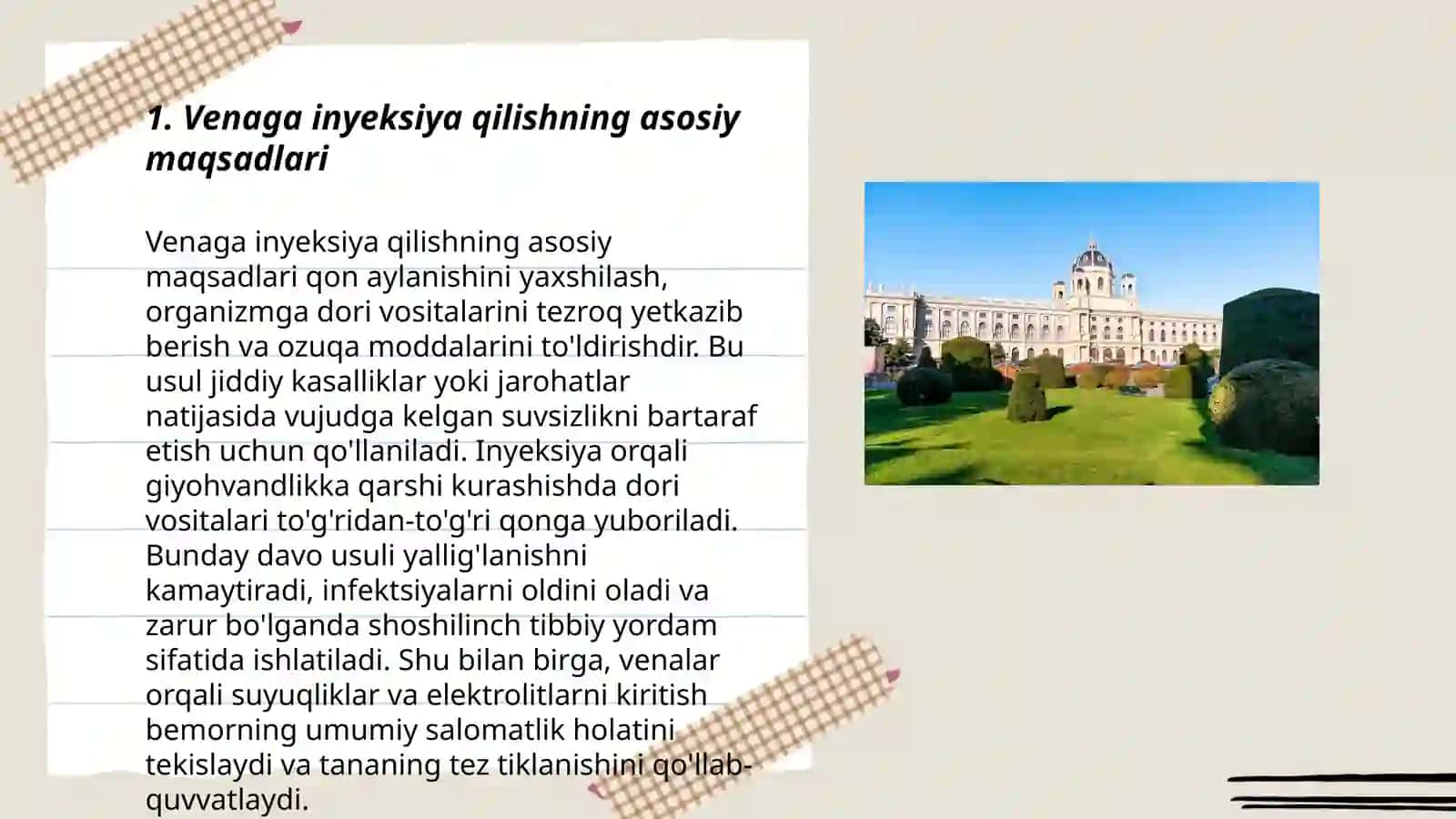 Venaga inyeksiya qilish texnikasi 3