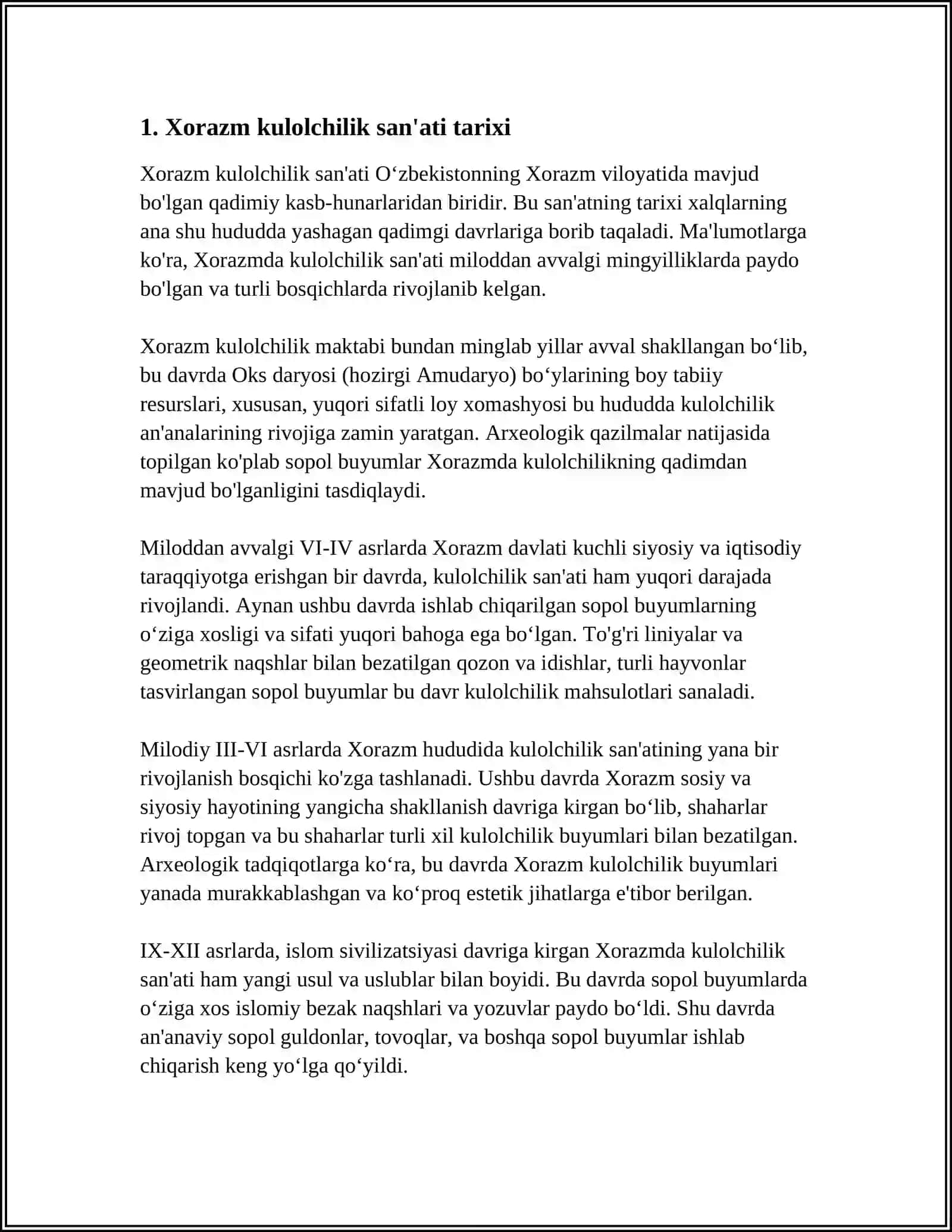XORAZM KULOLCHILIK TARIXI 3