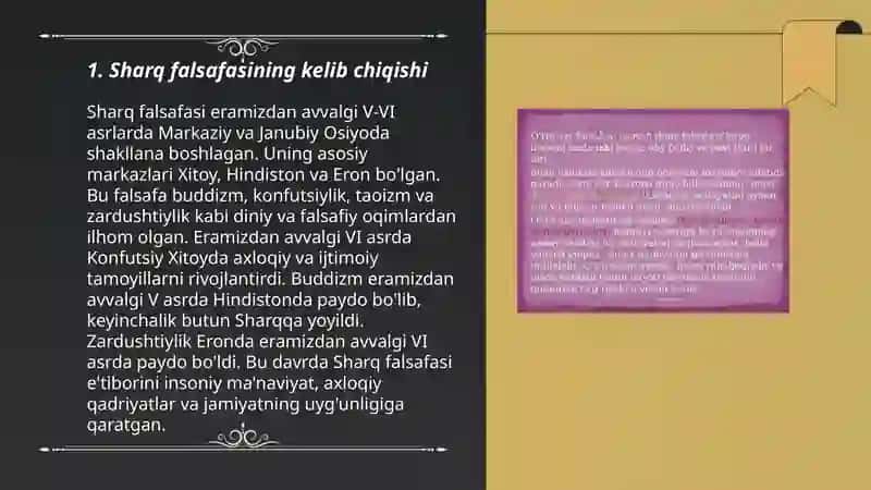 Sharq falsafasi haqida 3