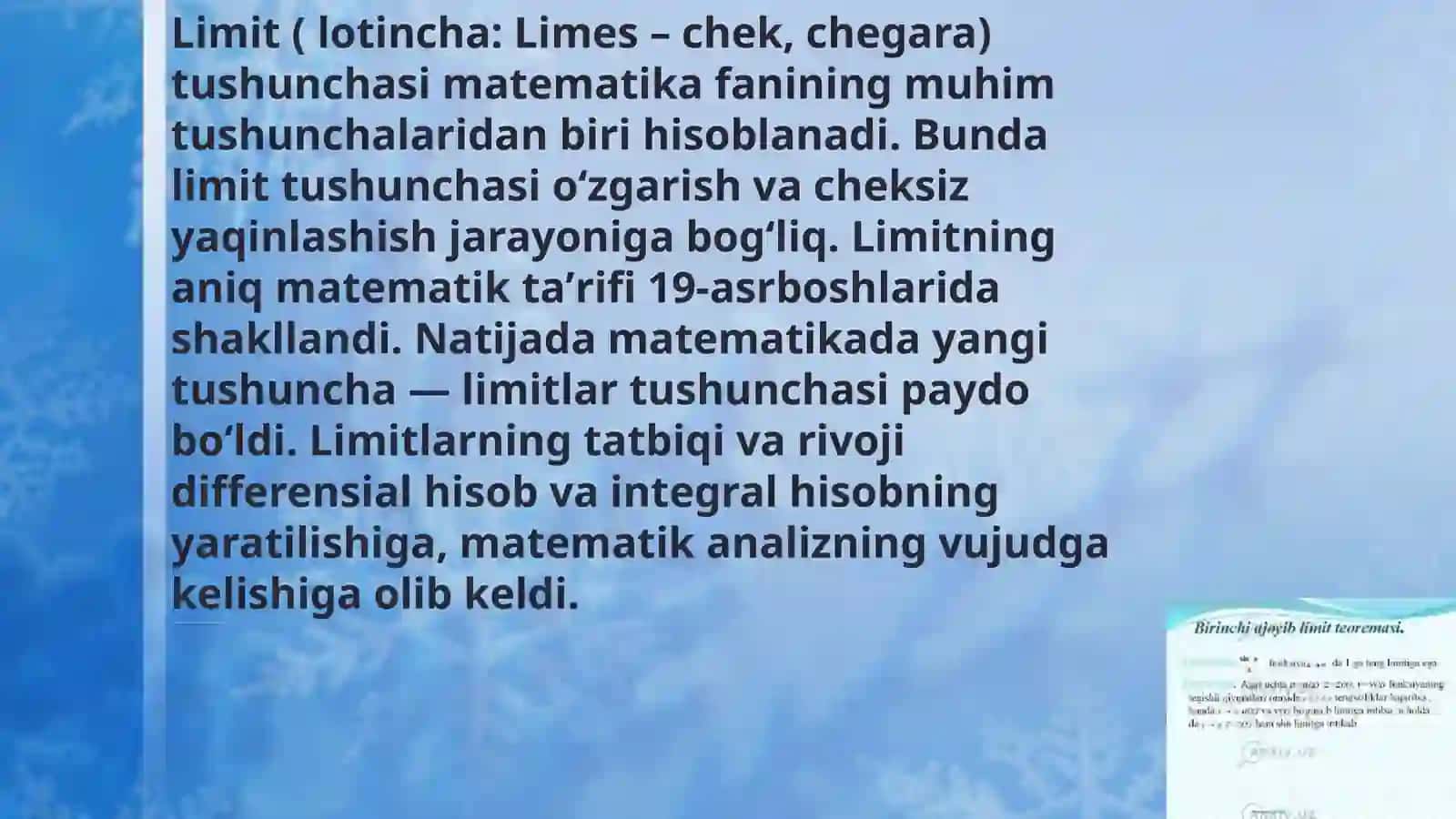 Cheksiz kichik funksiyalar va ularni taqqoslash 3