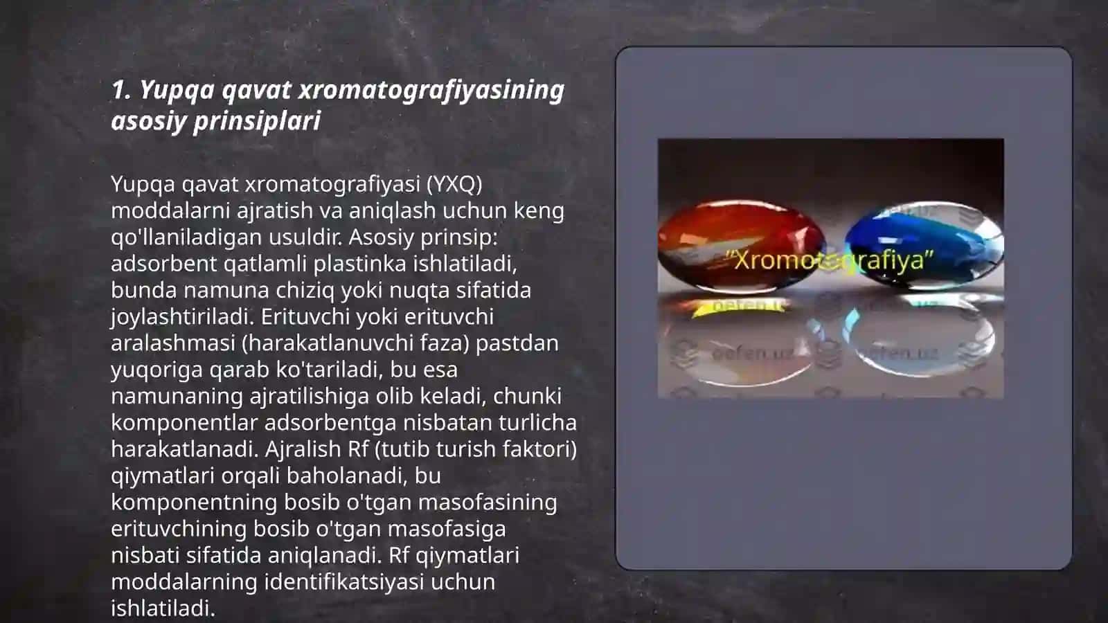 Yupqa qavat xromatografiyasi 3