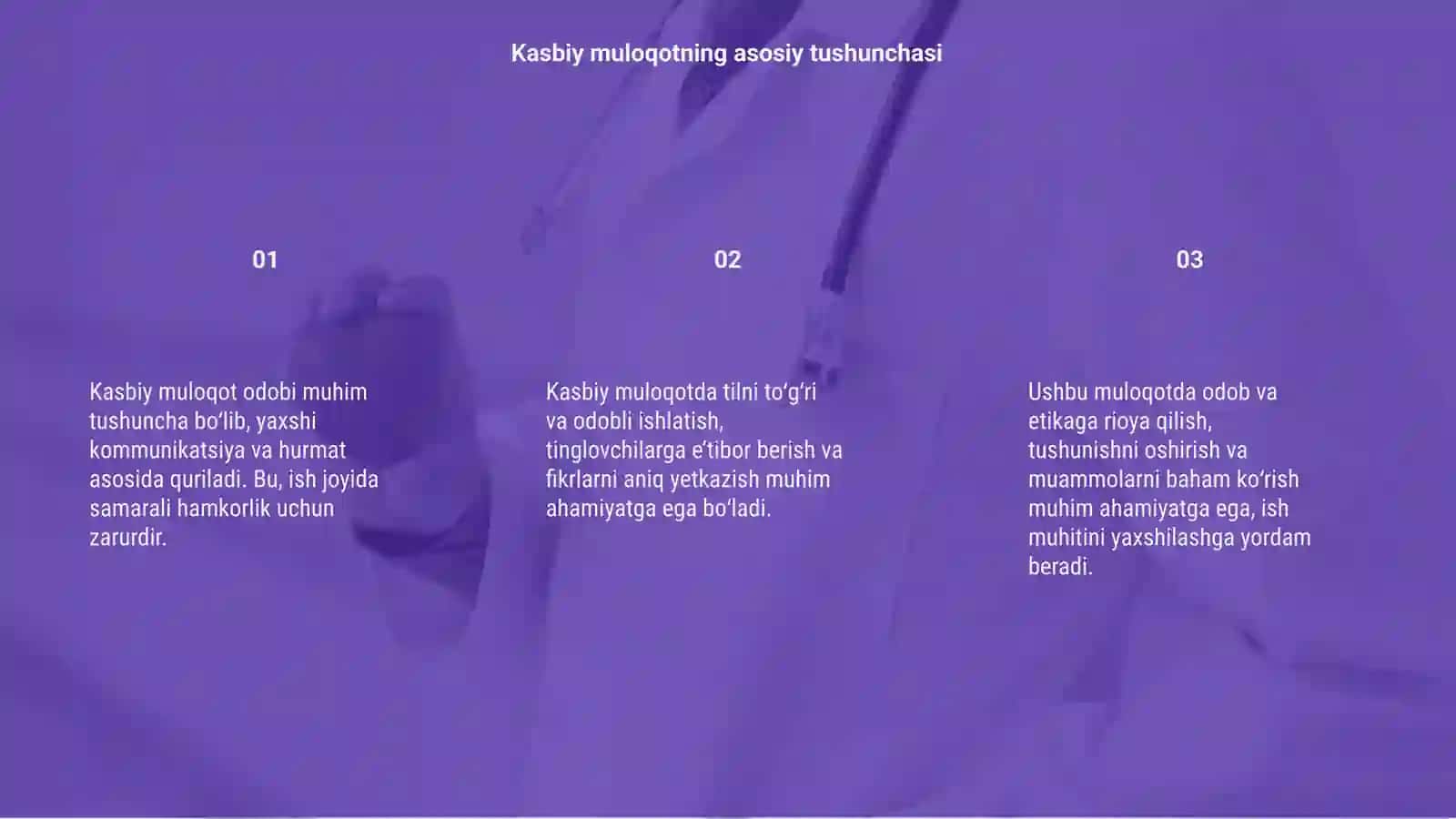 Kasbiy muloqot odobi 3