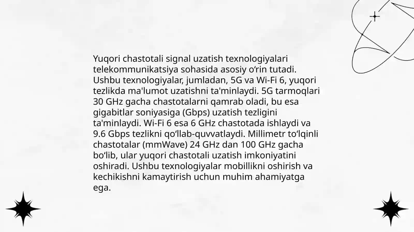 yuqori chastotali signallarni uzatish usullari 3
