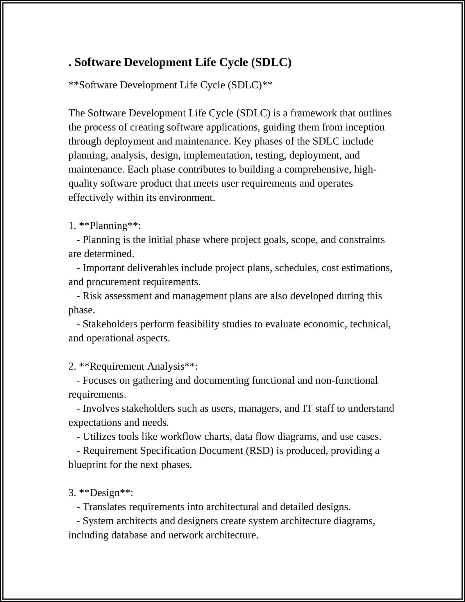 Software Development Life Cycle (SDLC) 3