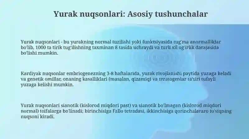 Yurak nuqsonlari: Ta'rif va tasniflash 3