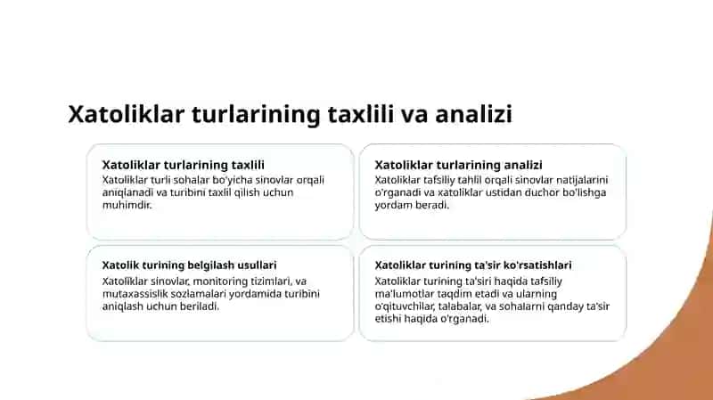 Xatoning belgilari va tavsifi 3