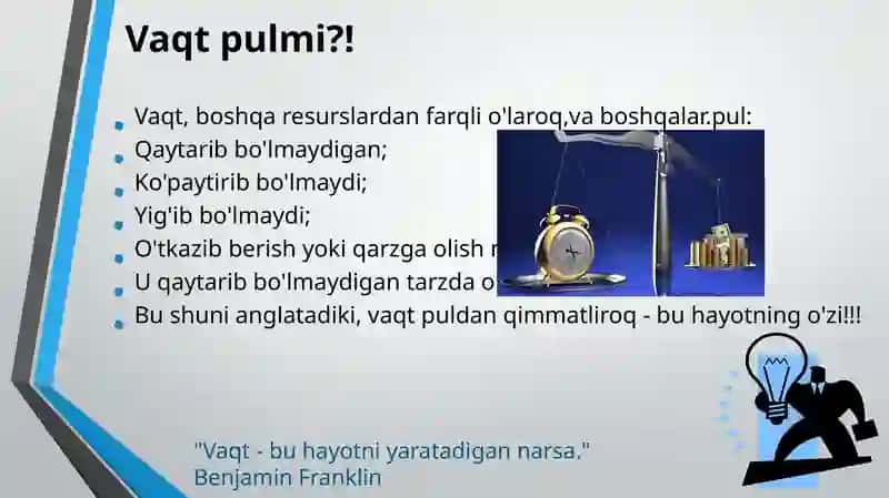 Vaqtni boshqarish 3