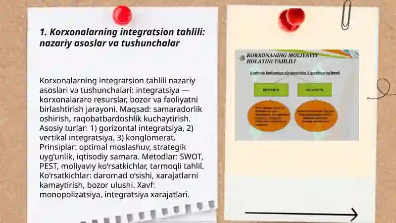 Korxonalarning integratsion tahlili 3
