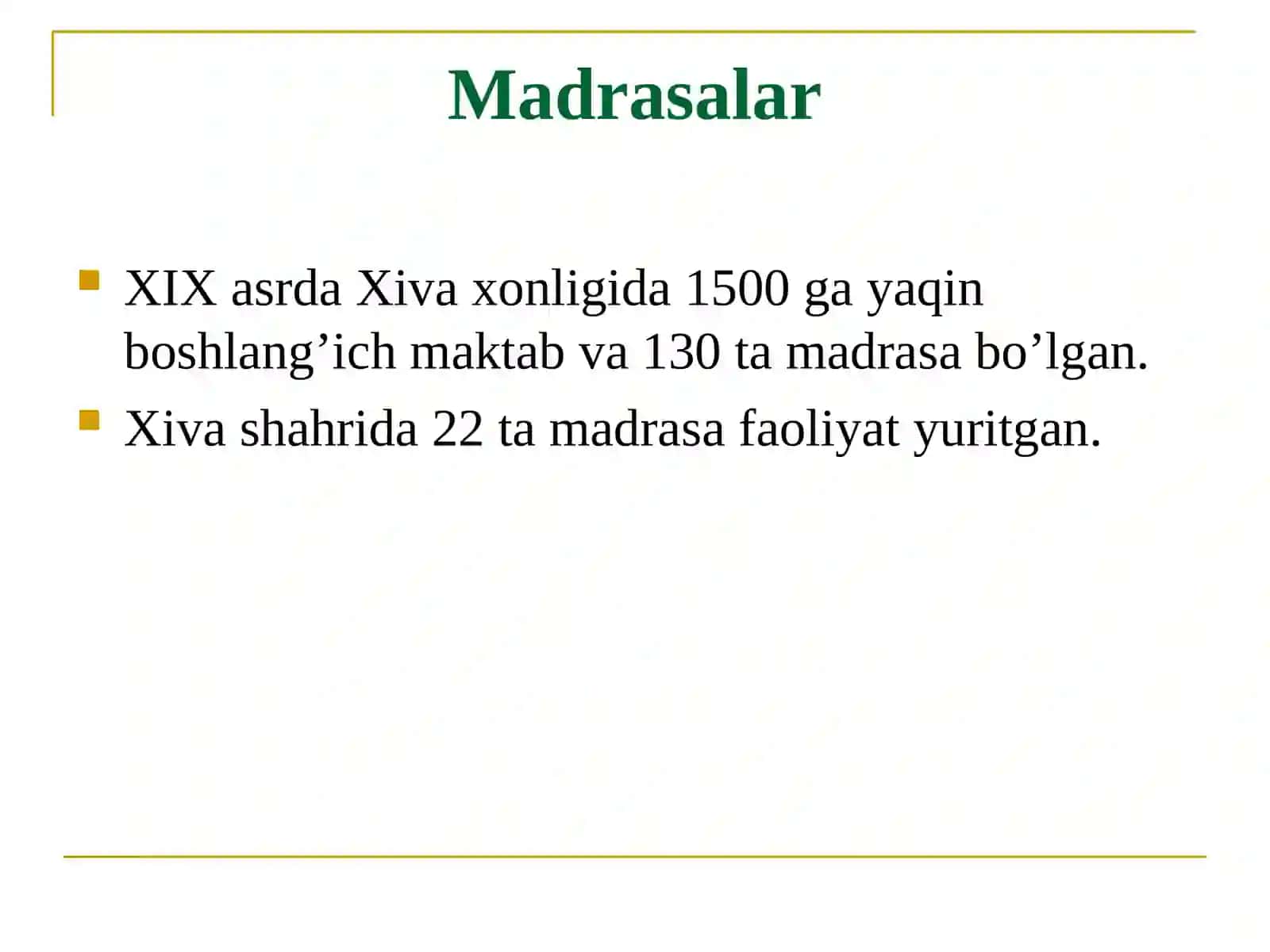 Xiva (Xorazm) xonligida madaniy hayot 3
