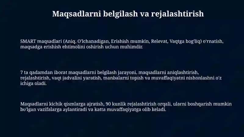 SMART maqsadlari 3