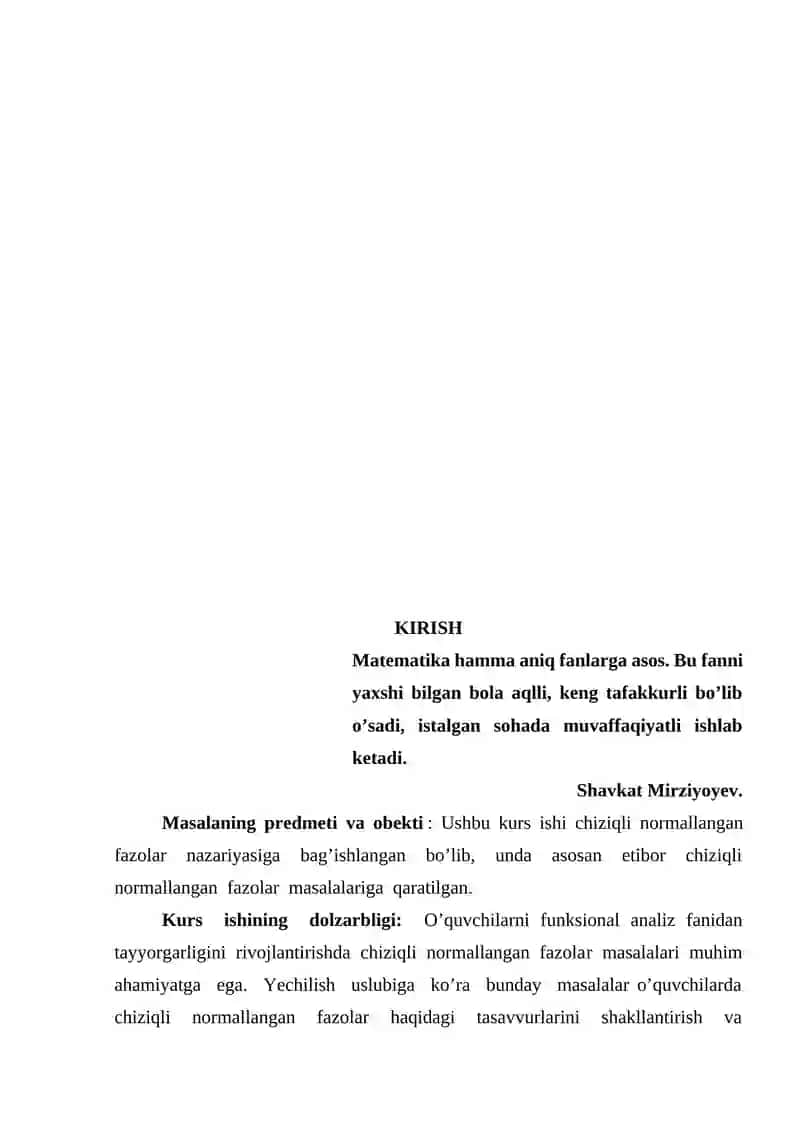 Chiziqli normalangan fazolar 3
