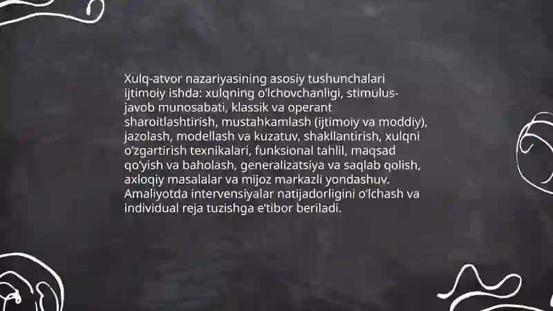 Xulq-atvor nazariyasi 3