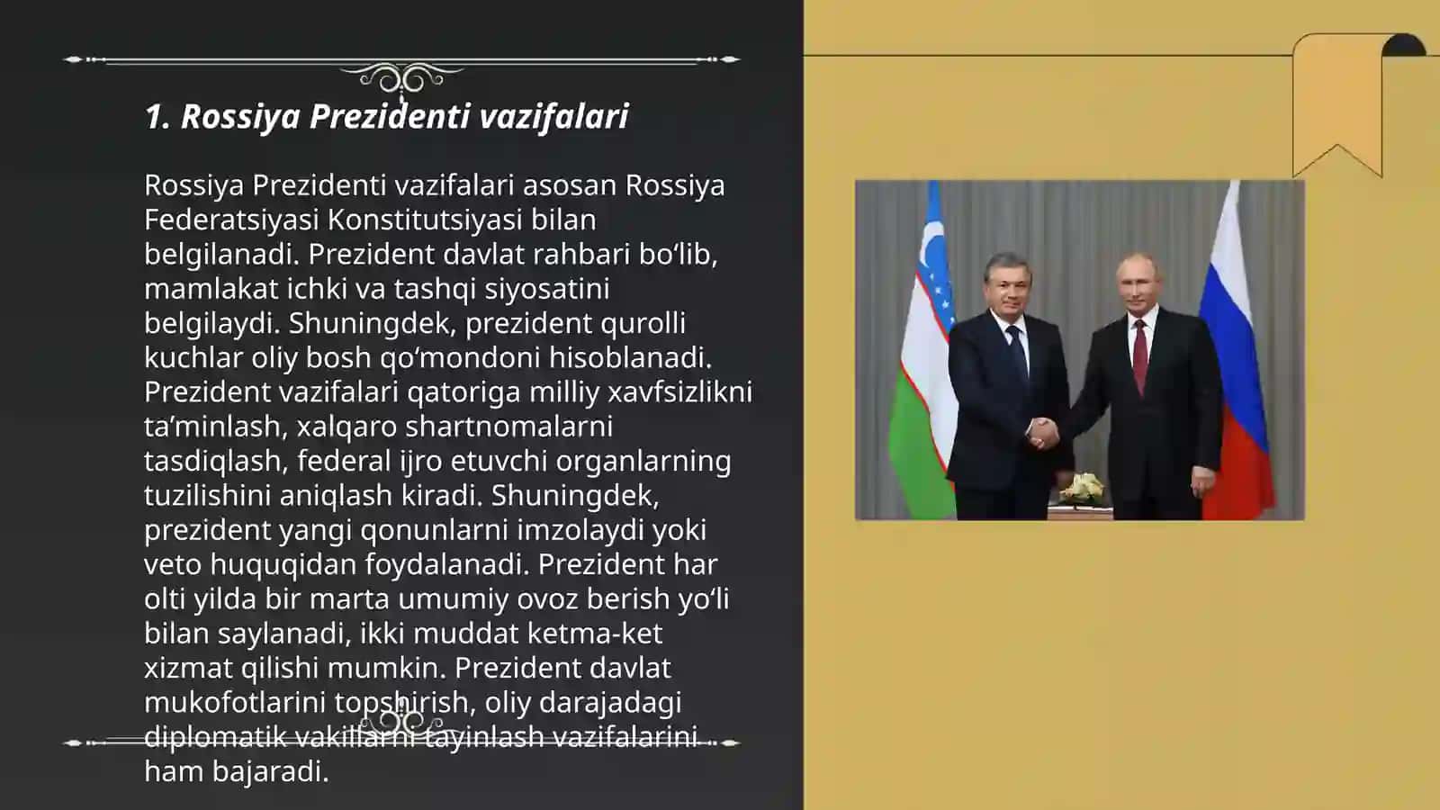 Rossiya Prezidenti vazifalari 3