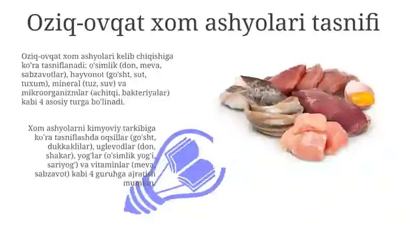 Oziq-ovqat xom ashyolar va materiallari 3