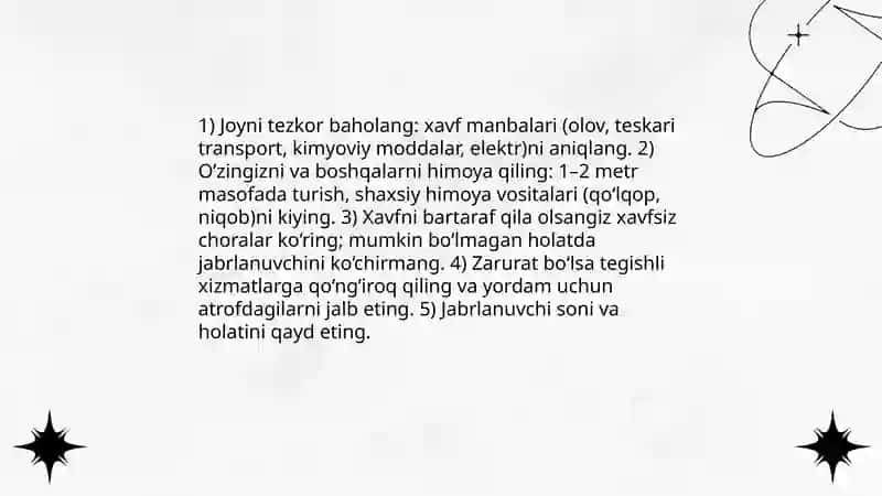 Vrach kelguncha birinchi yordam koʻrsatish 3