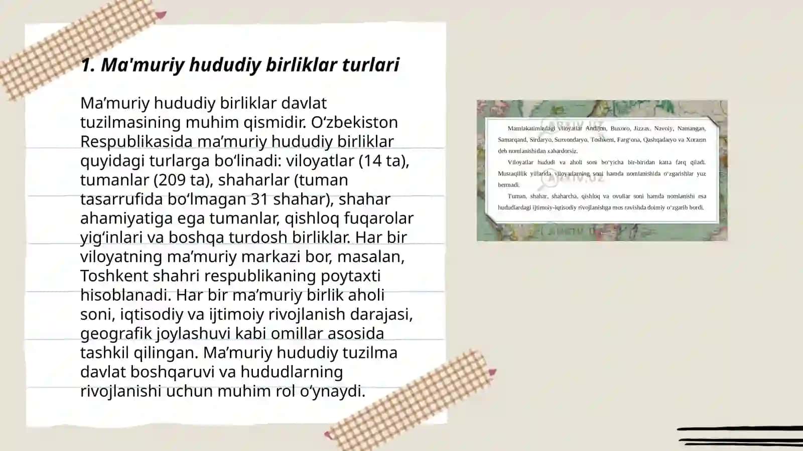 Ma'muriy hududiy birliklar turlari 3