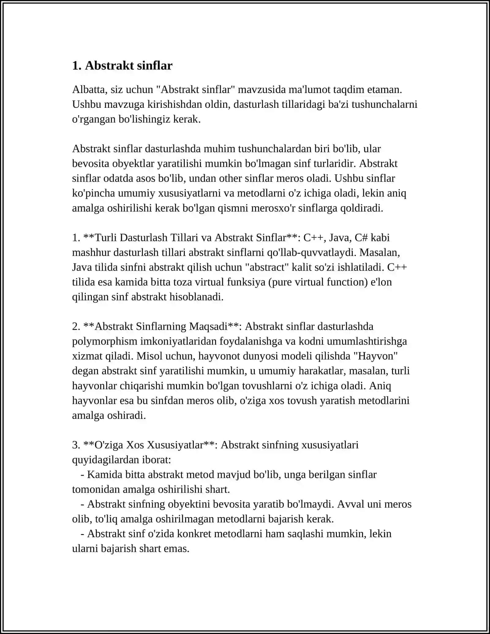 OOMITSETLAR SINFNING UMUMIY TASNIFI 3