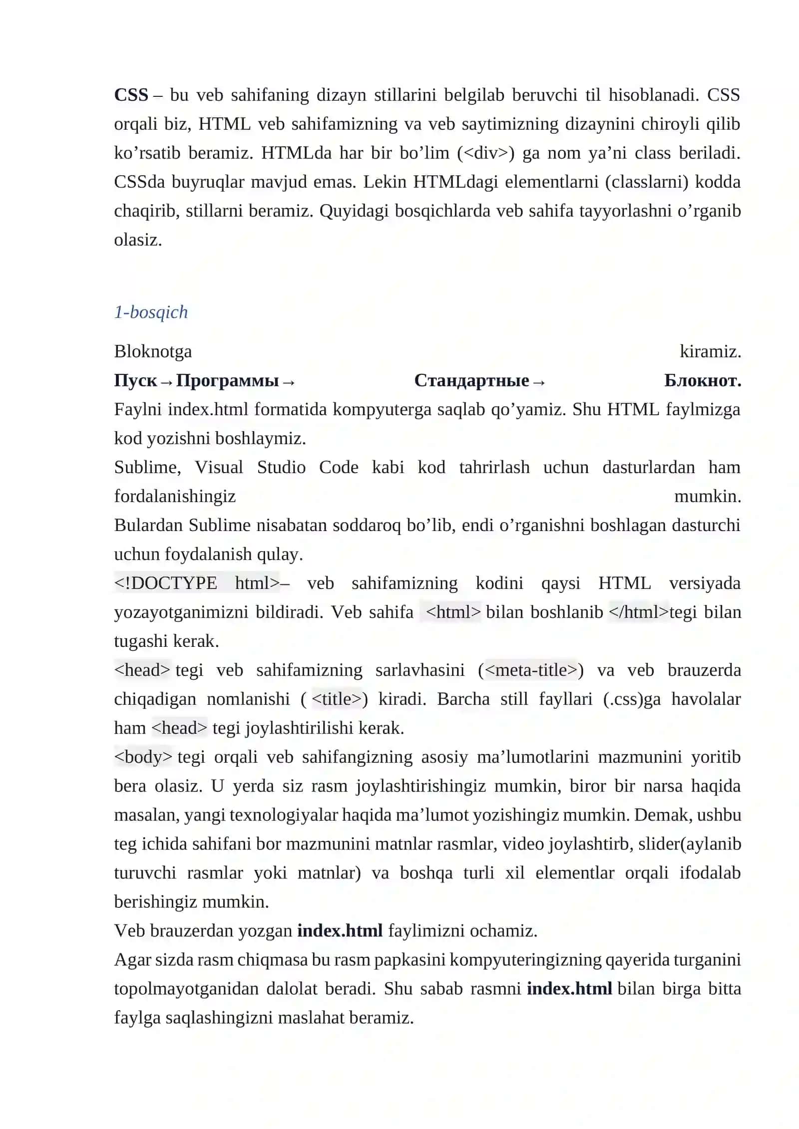 Web sahifa foni va matnlar bilan ishlash 3