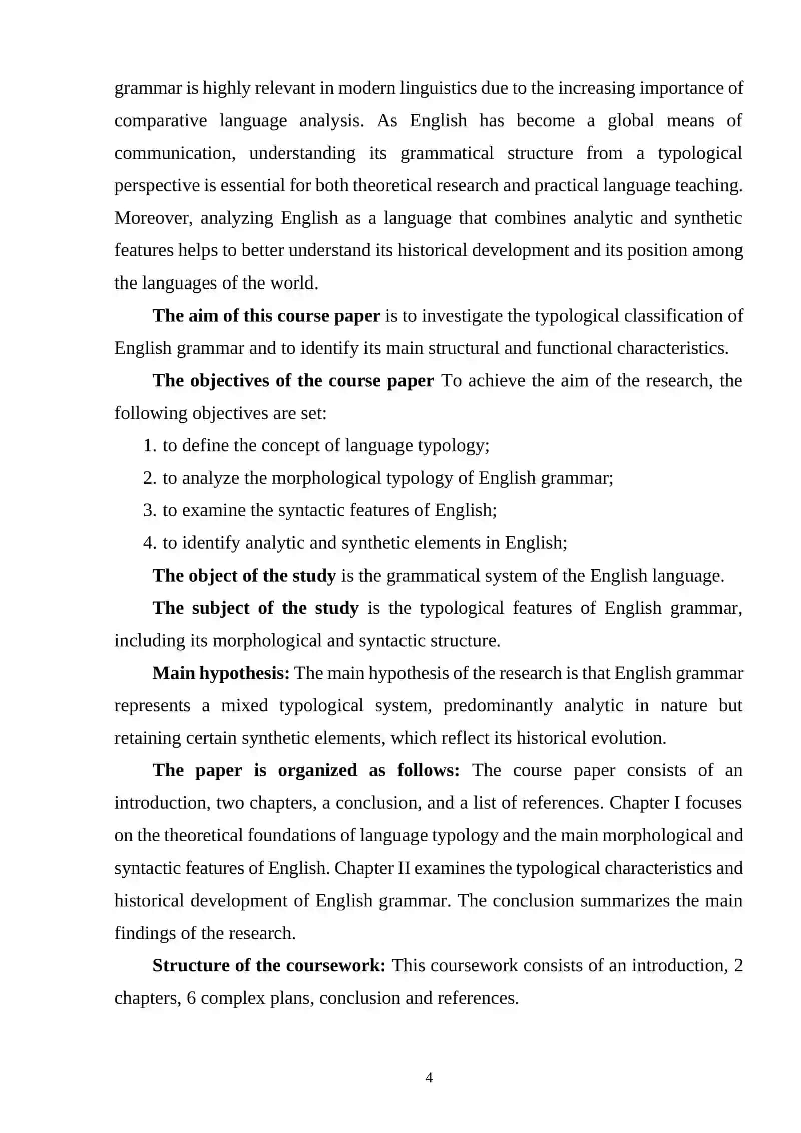 Typological classification of English grammar 3