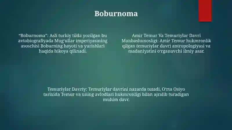 Amir Temur Va Temuriylar Davri Manbashunosligi 3