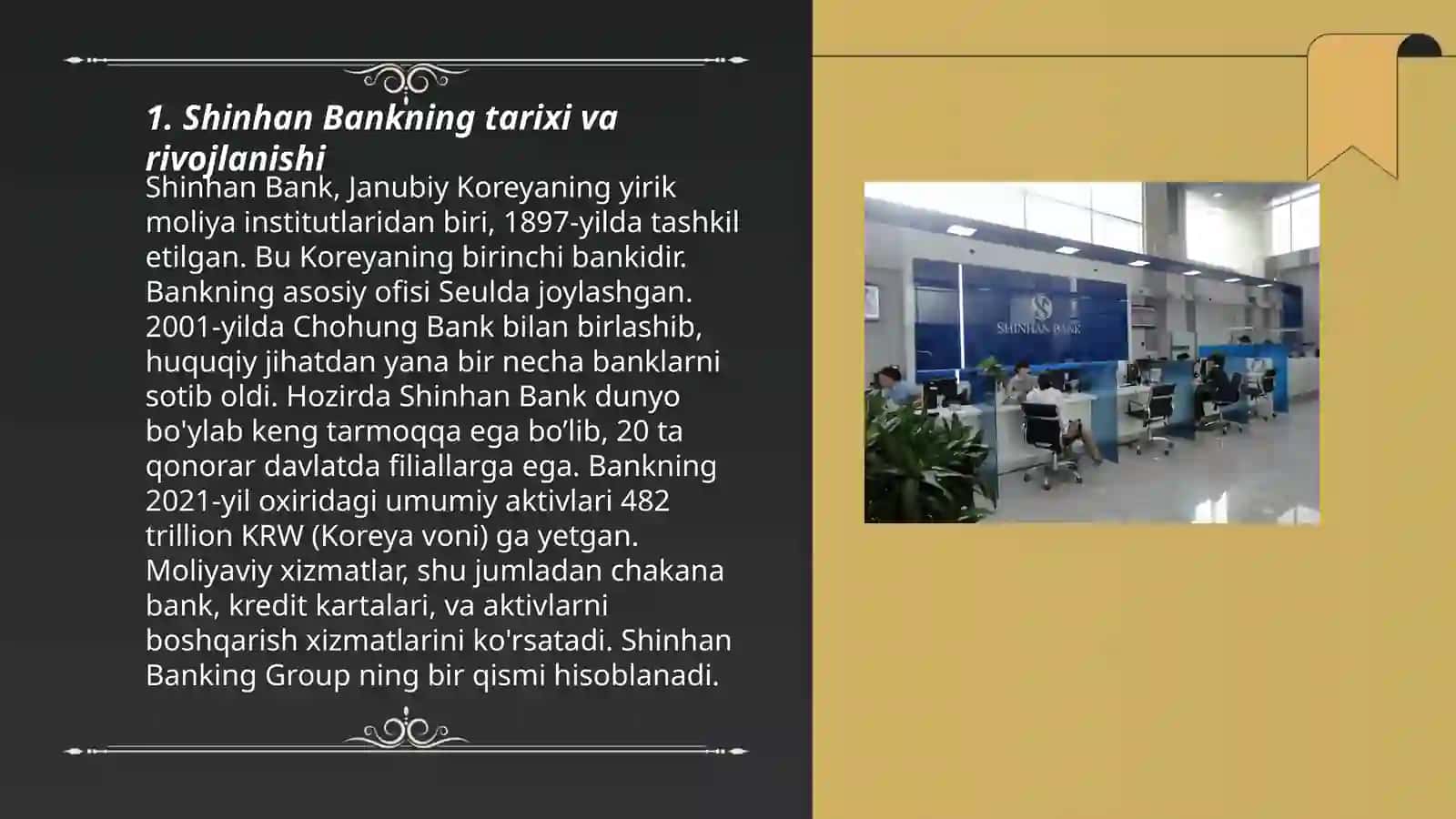 Shinhan Bankning tarixi va rivojlanishi 3