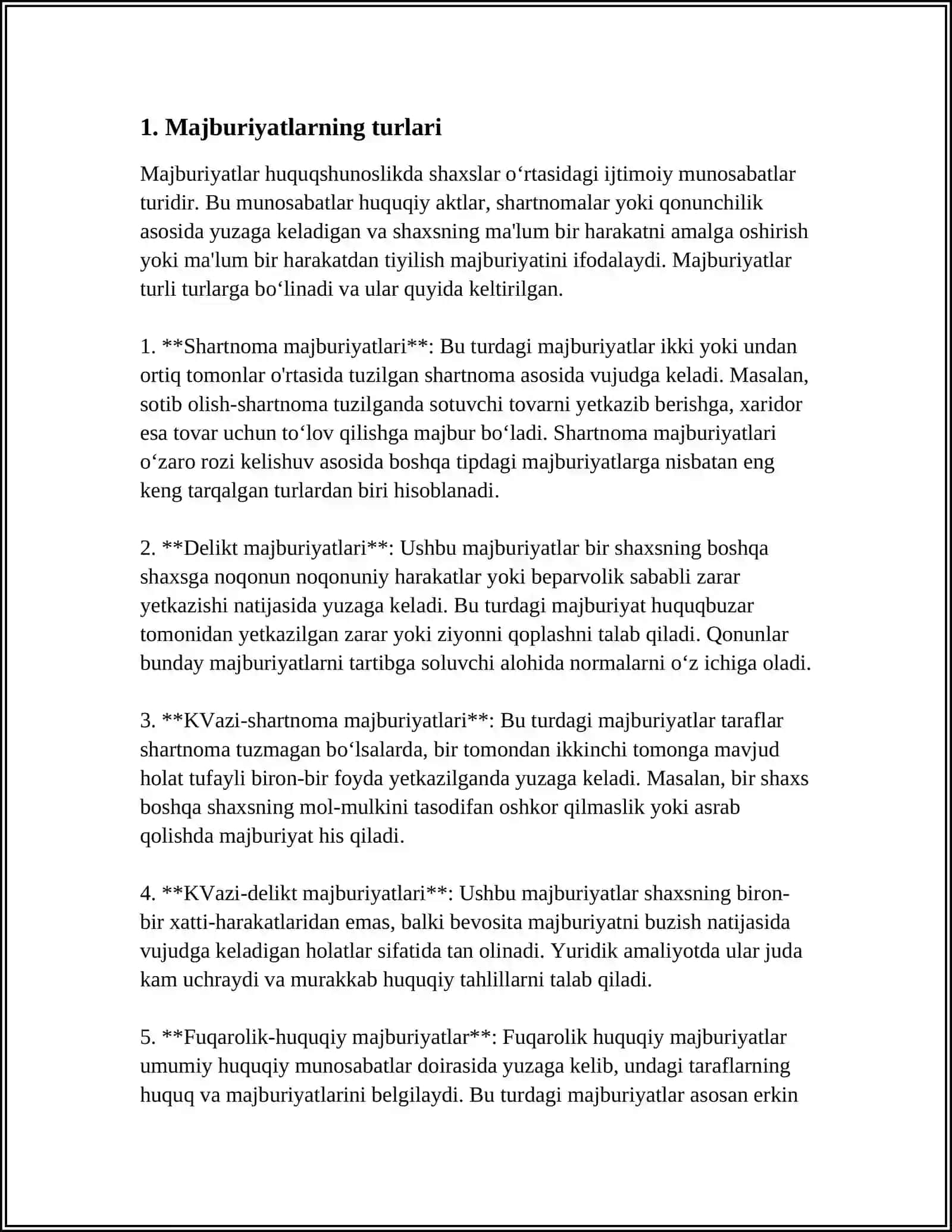 MAJBURIYATLARDA SHAXSLARNING O'ZGARISHI 3