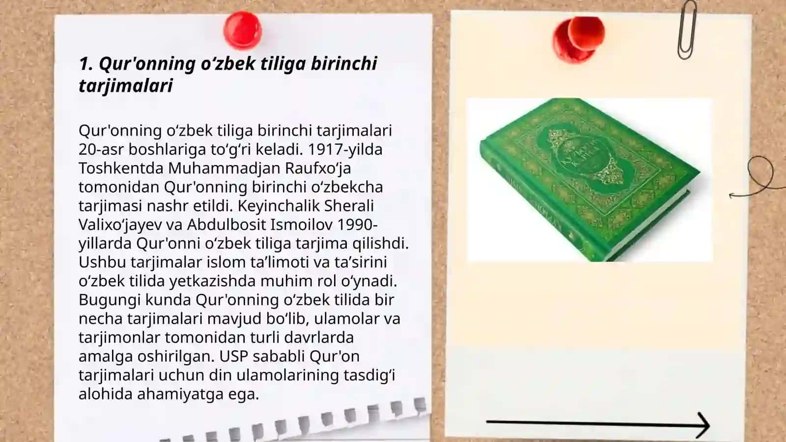 Qur'onning oʻzbek tiliga tarjima qilinishi va tavsirlari 3