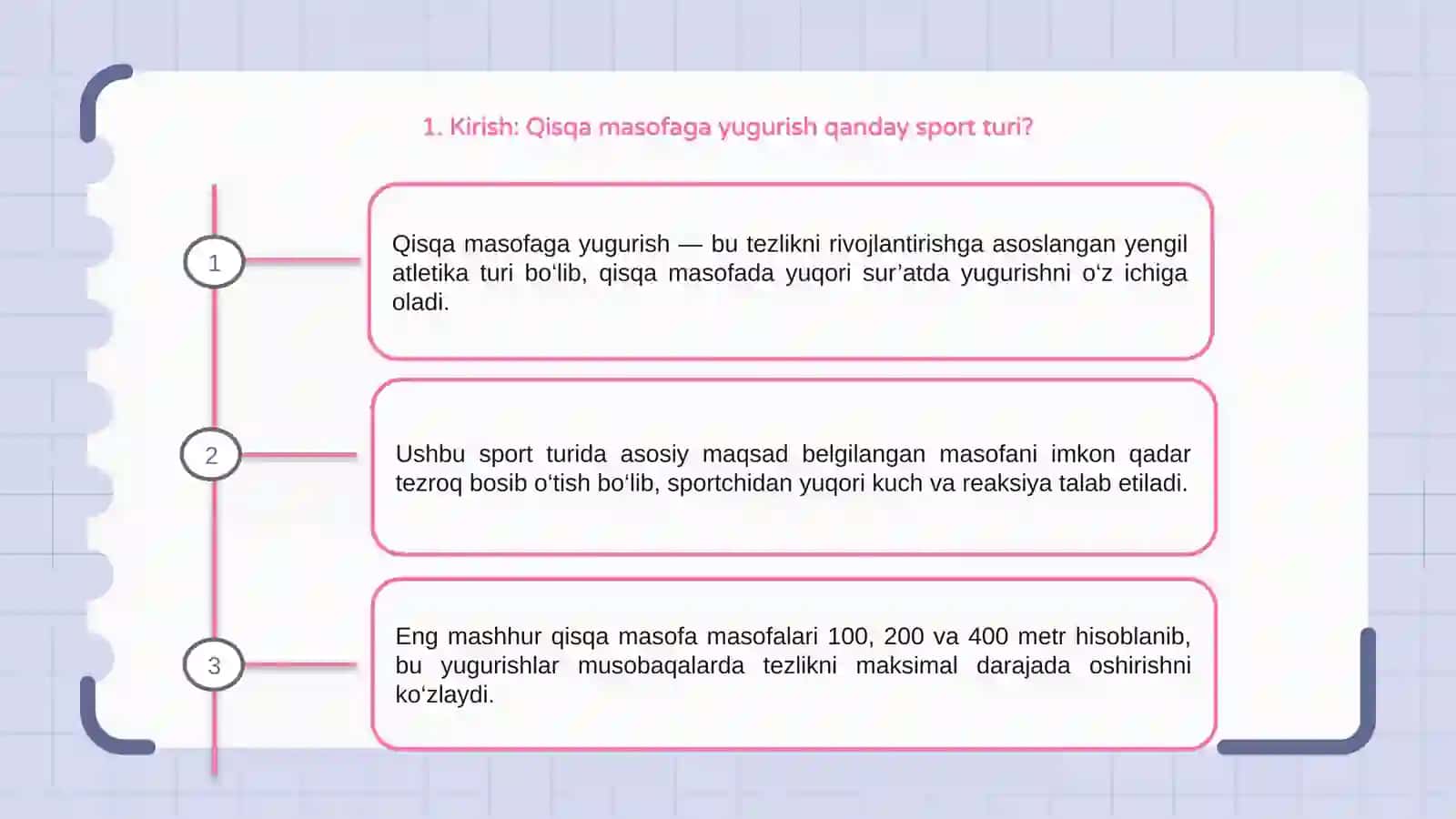 Qisqa masofaga yugurish turlari 3