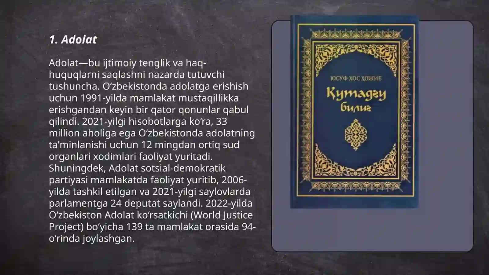 "Qutadg'u bilig" asaridagi odob-axloq qoidalari 3