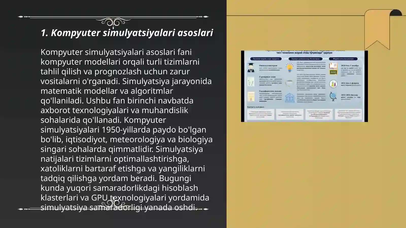 Kompyuter simulyatsiyalari asoslari 3