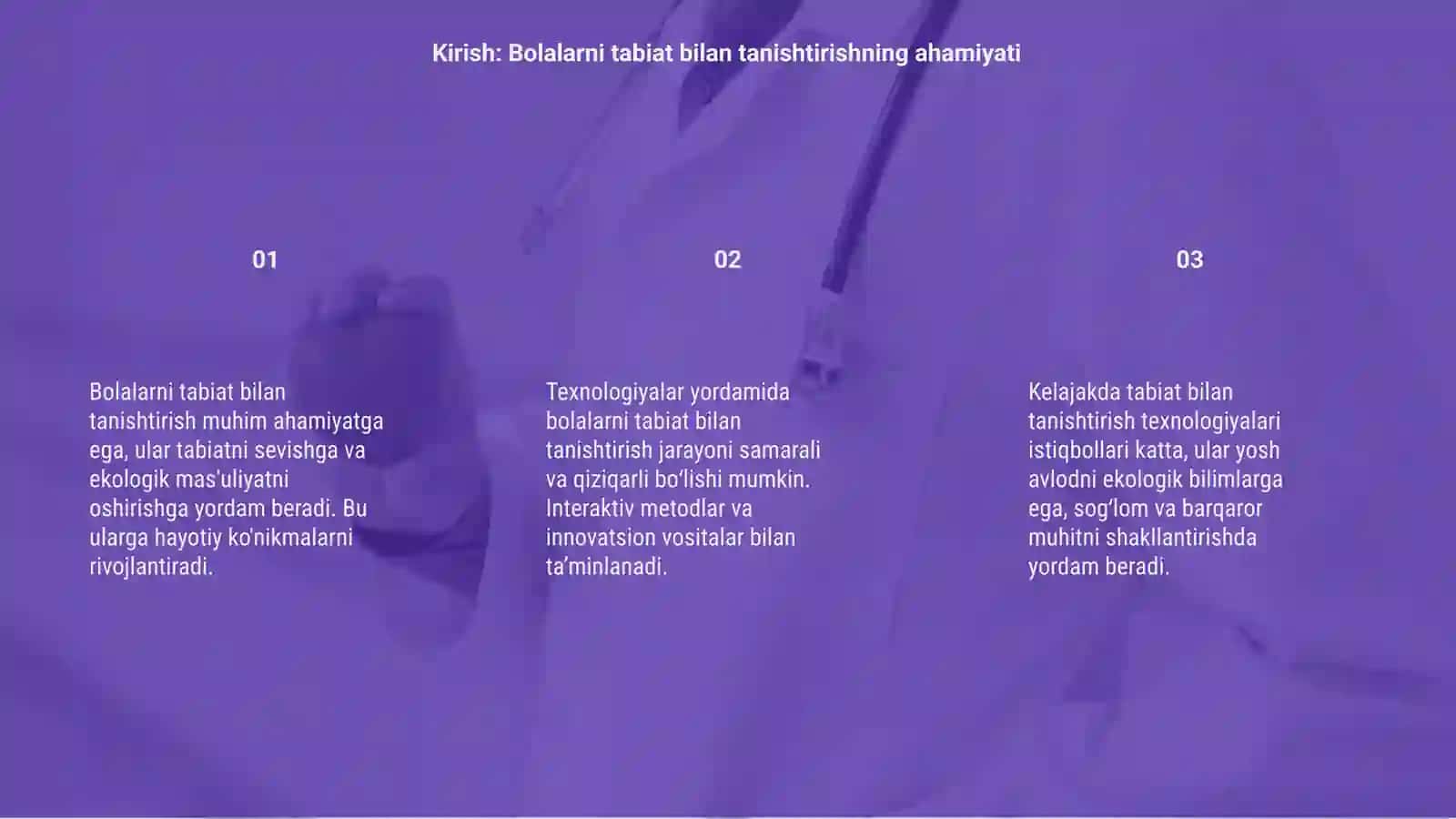 Bolalarni tabiat bilan tanishtirish tehnalogiyasining istiqbollari 3