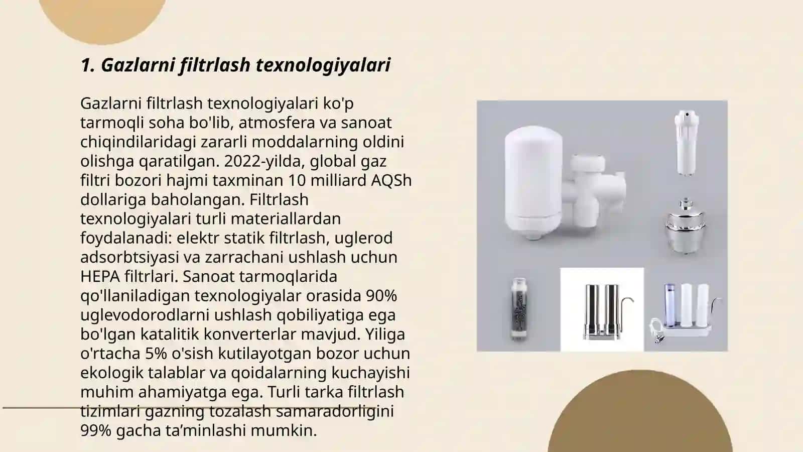 Filtrlash apparatlari. Gazlarni filtrlash 3