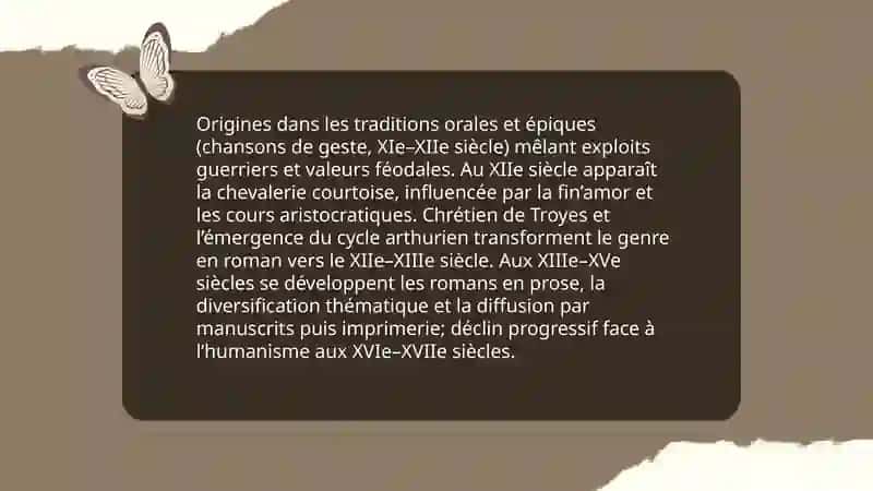 La littérature chevaleresque ou courtoise 3