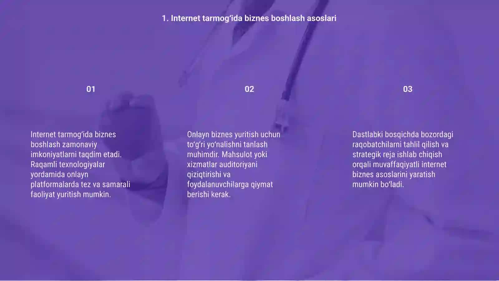 Internet tarmogʻida biznes jarayonlarini tashkil etish 3