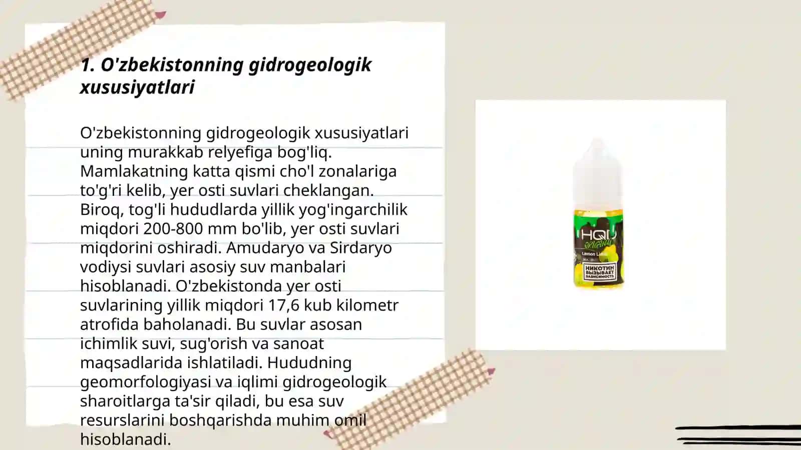 O'zbekistonning gidrogeologik xususiyatlari 3