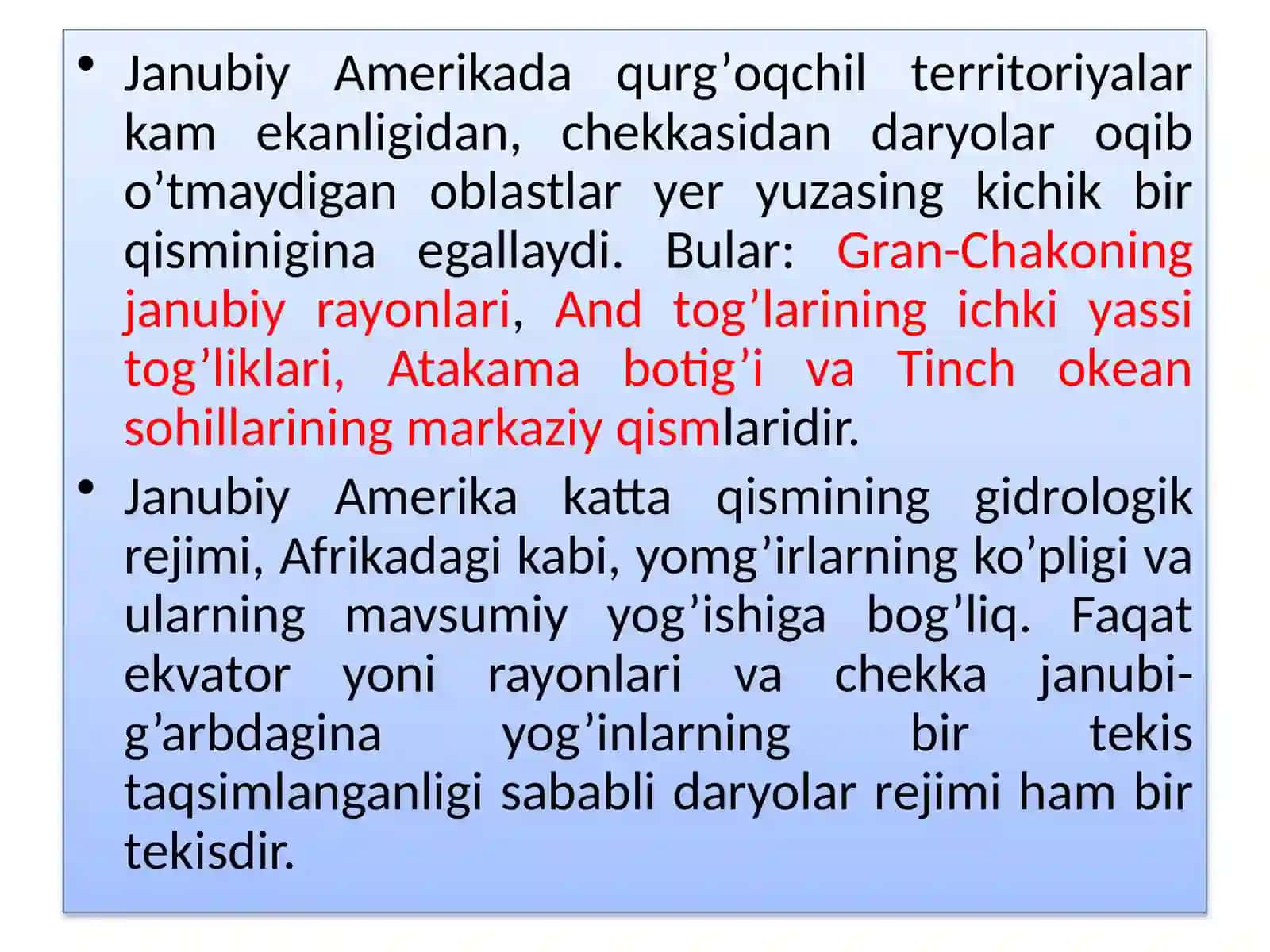 Janubiy Amеrikaning ichki suvlari 3