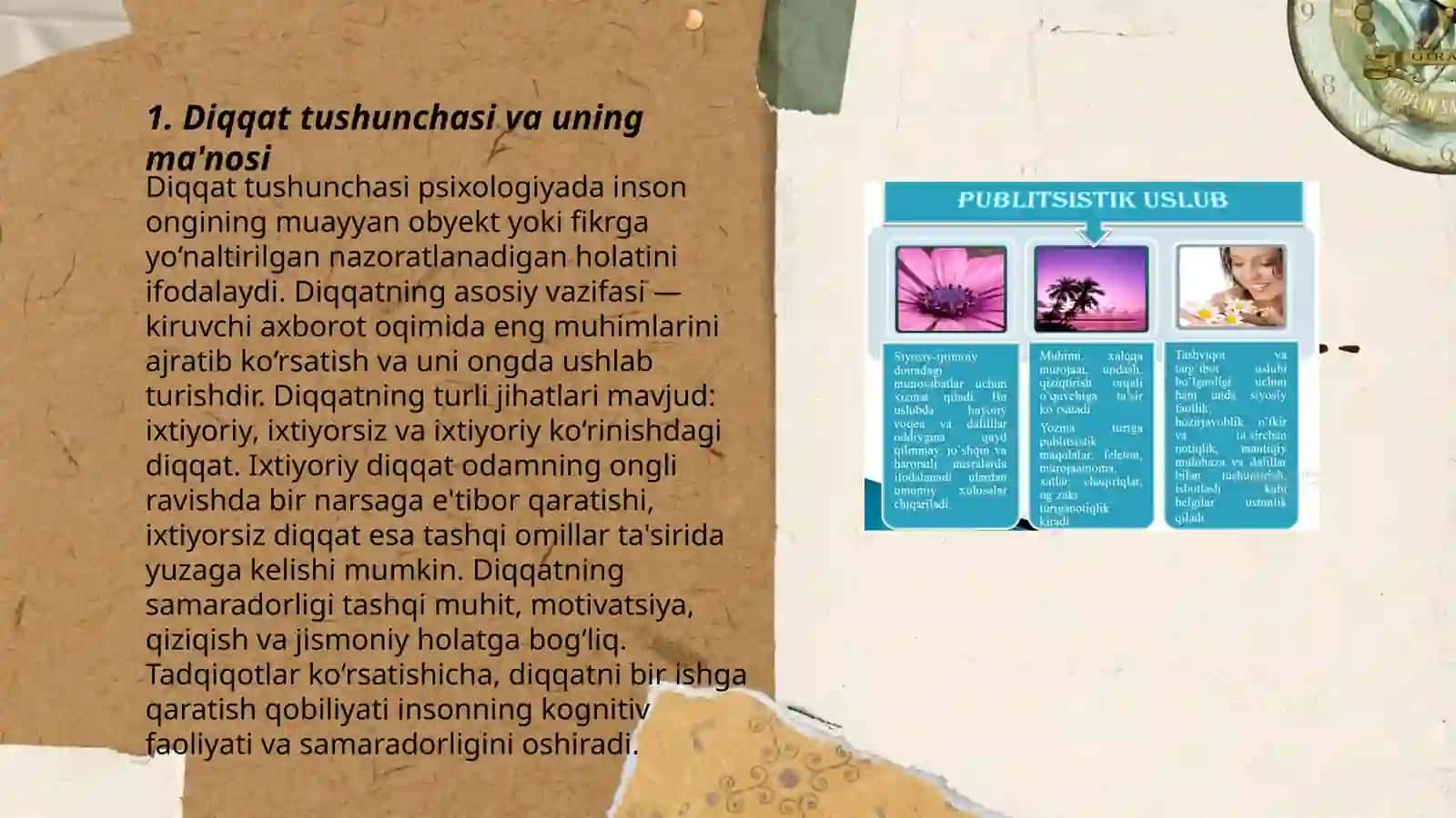 Diqqat turlari va uning xususiyatlari 3