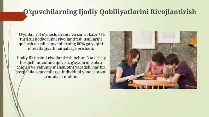 Samarali muloqot turlari mavzusini o‘qitishda badiiy pedagogikaimkoniyatlardanfoydalanish 3
