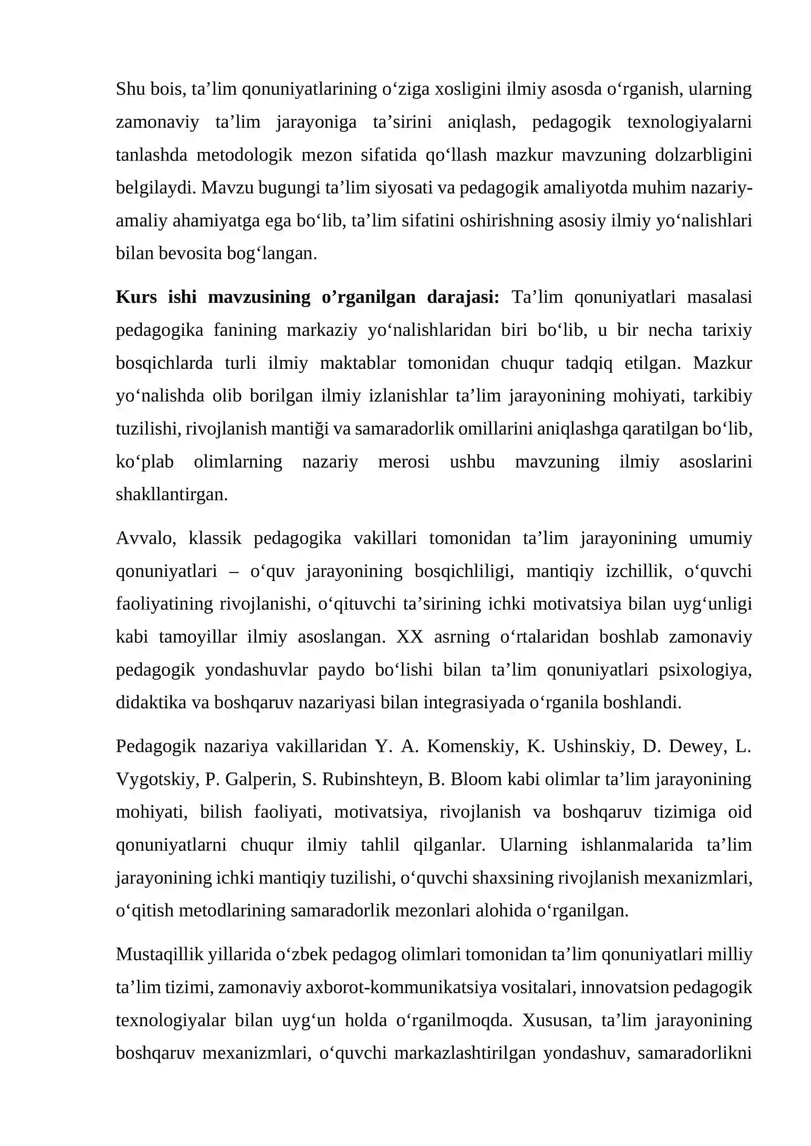 Ta'lim qonuniyatlarining o'ziga xosligi 3