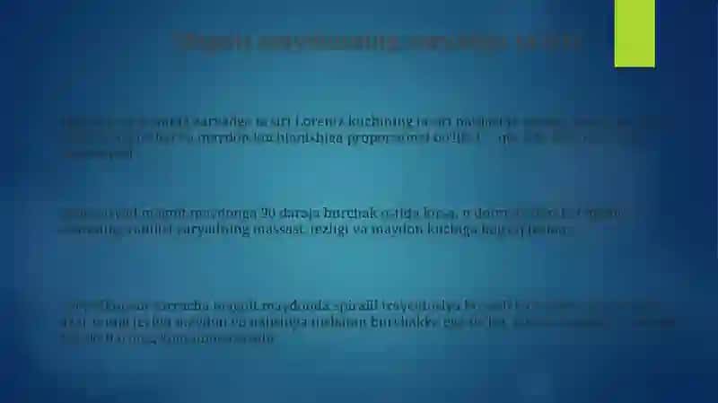 Magnit maydonning zaryadgata’siri 3