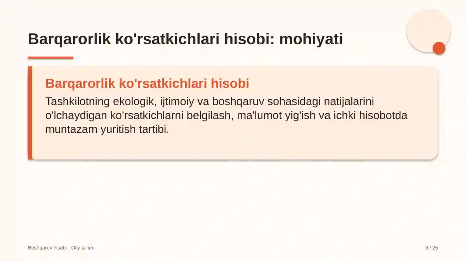 auditorlik tashkilotlarida barqaror rivojlanish ko'rsatkichlari hisobi 7073 3