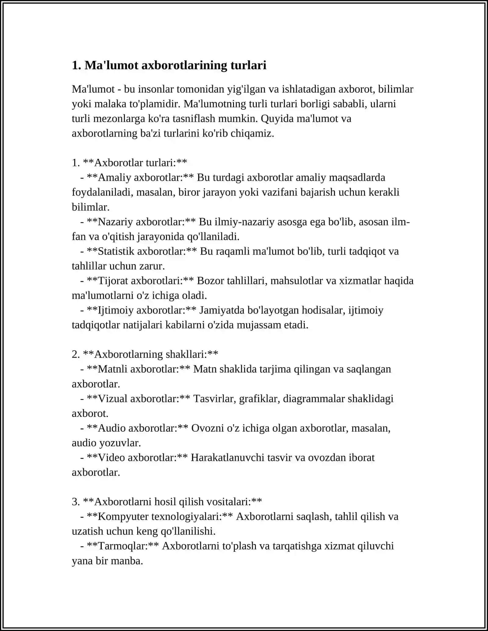 MAʼLUMOT AXBOROT XUJJATLARI 3
