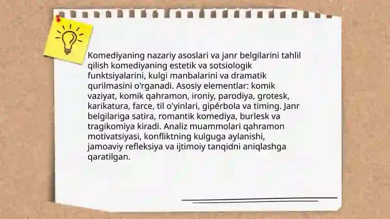 Komediya va uning badiiy tahlili 3