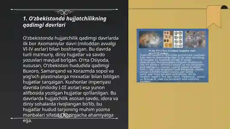 Oʻzbekistonda hujjatchilik tarixi 3