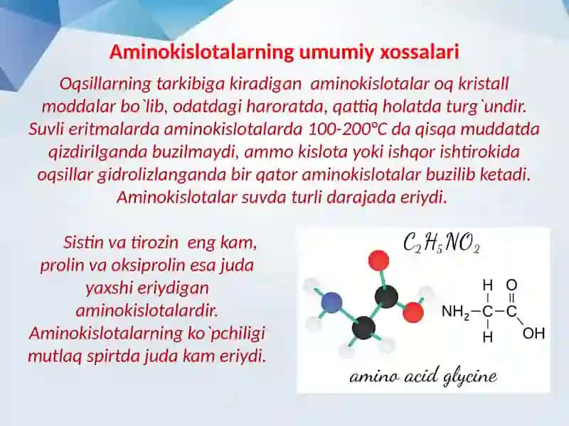 Ayrim aminokislotalarning almashinuvi reaksiyalari 3