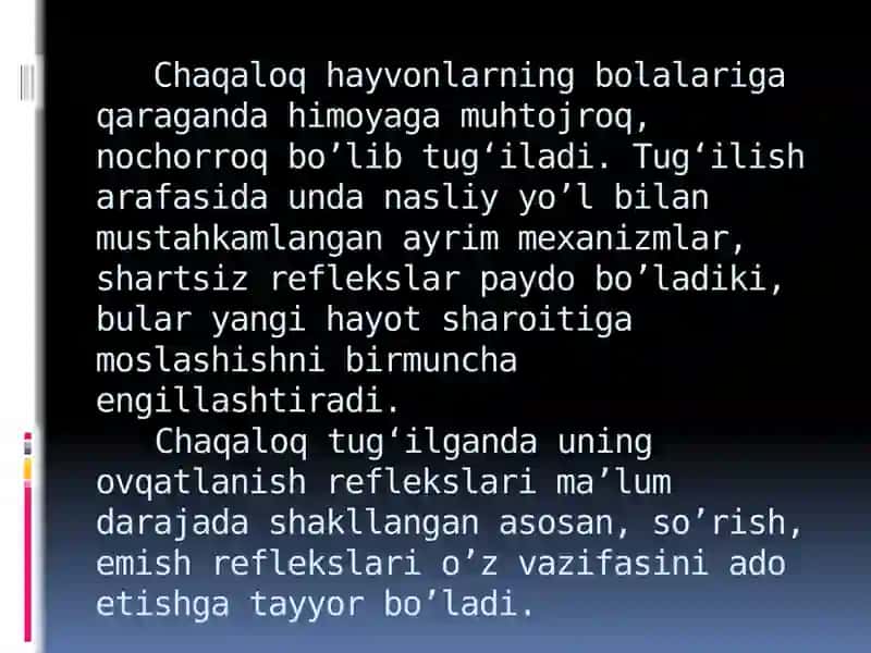 Chaqaloqlik davri 3