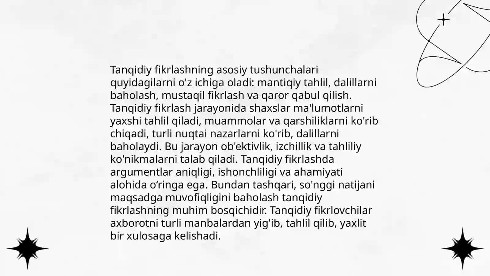 Tanqidiy fikrlashning o’n qoidasi 3