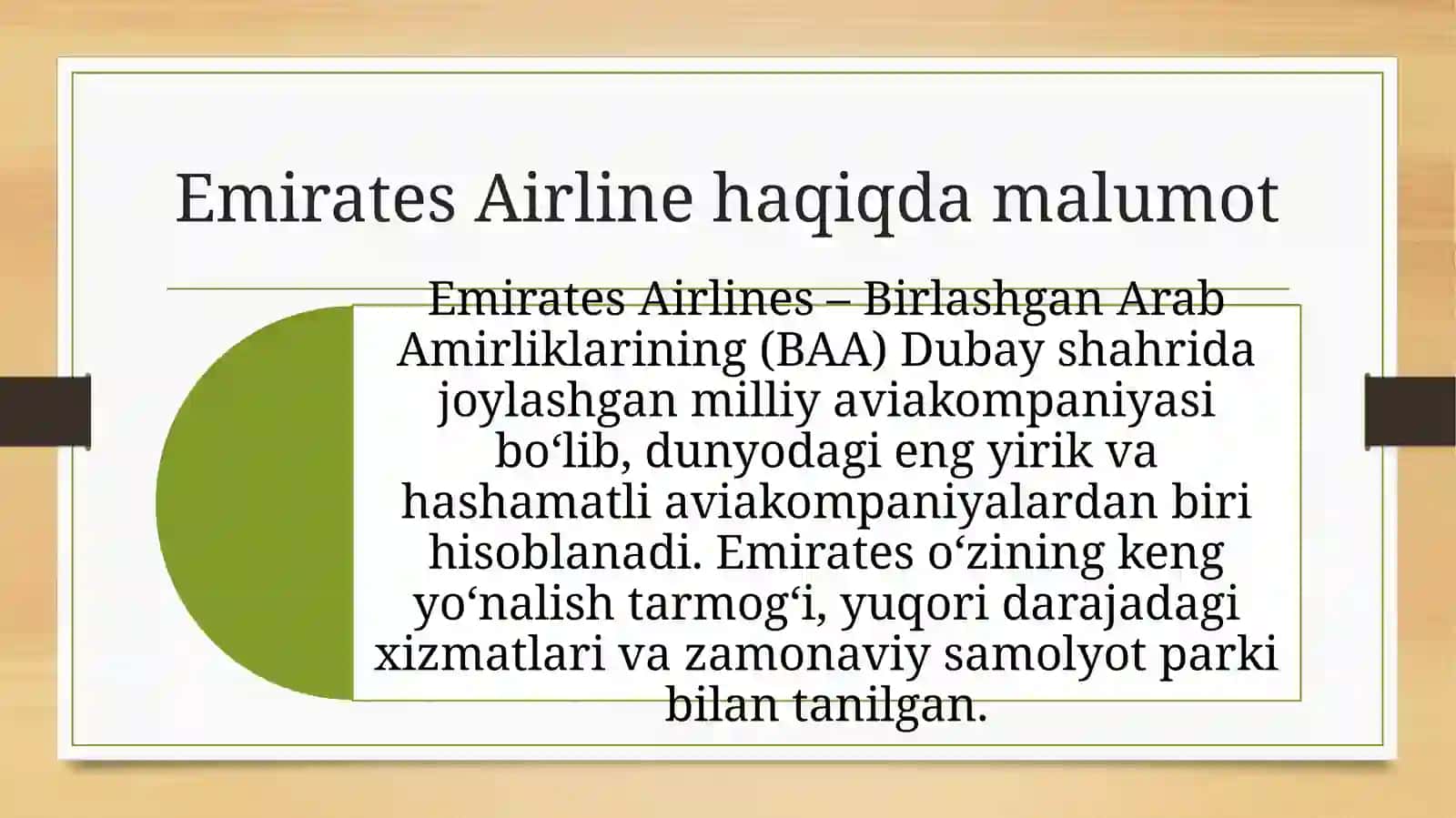 Emirates Airlines haqiqda malumot 3